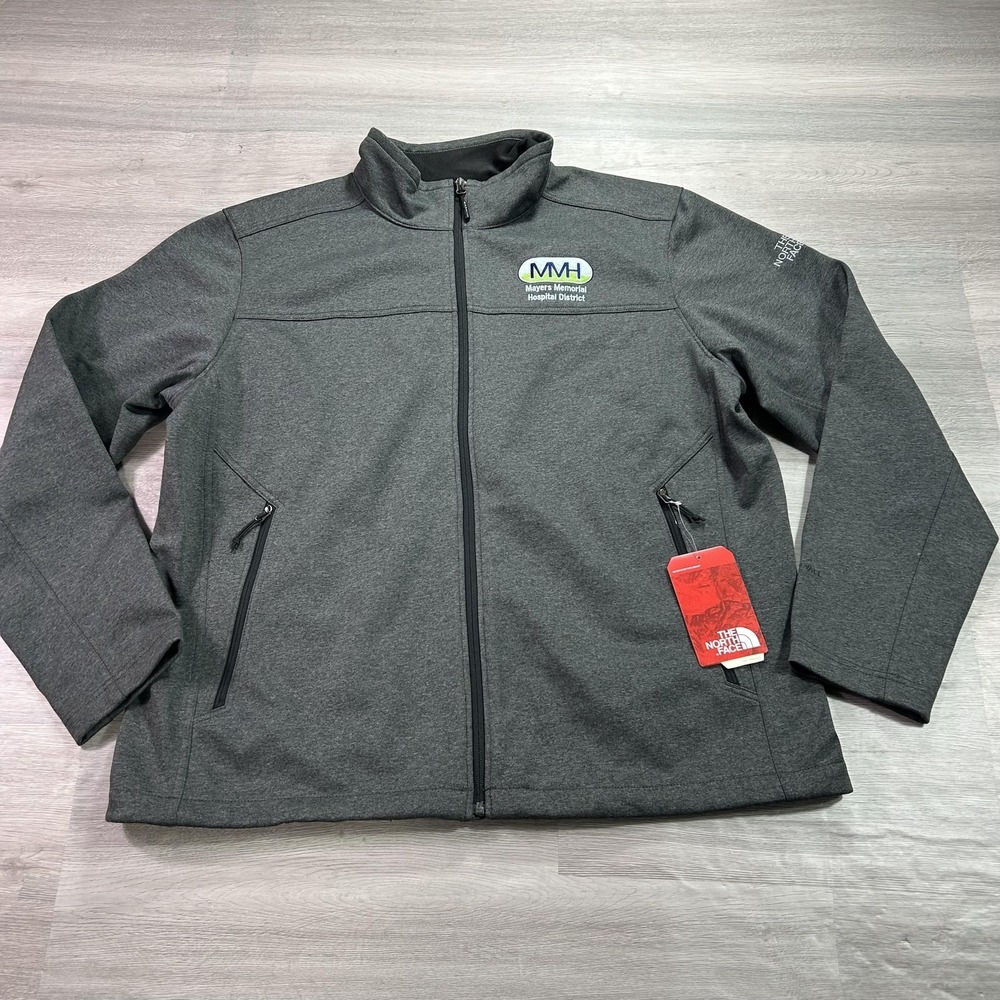 NEW The North Face Jacket Mens XL Gray Windwall Ridgeline Softshell Full Zip